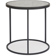Finch Gramercy Round Mirrored Side Table Black