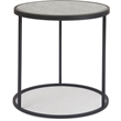 Finch Gramercy Round Mirrored Side Table Black