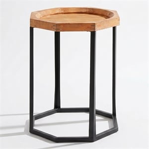 Finch Grayson Wooden Side Table Light Beige