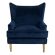 Finch Wyatt Wingback Fabric Upholstered Chair in Dark Blue