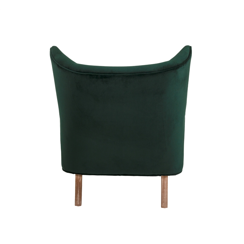 Finch Wyatt Wingback Fabric Upholstered Chair in Emerald Green