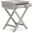 Finch Ashby Bedside Table with Drawer Gray