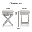 Finch Ashby Bedside Table with Drawer Gray