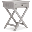 Finch Ashby Bedside Table with Drawer Gray