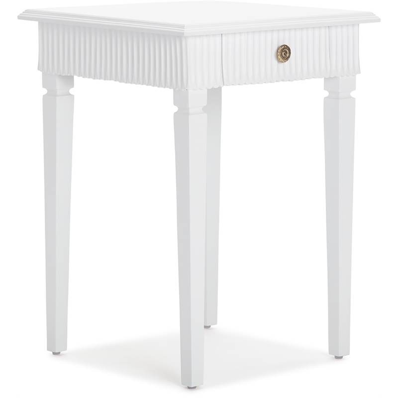 Finch Atwood Side Table with Drawer White