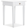 Finch Atwood Side Table with Drawer White