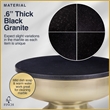Finch Adler Metal Accent Side Table 16 Hourglass Shape Polished Black Matte Gold