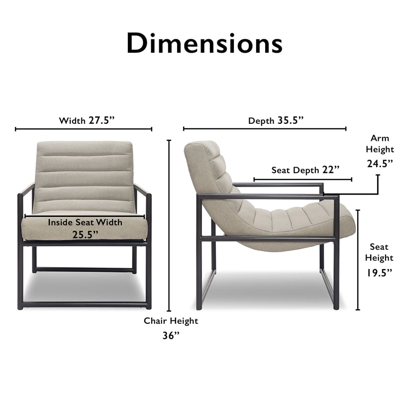 Tommy Hilfiger Dawson Tufted Armchair Beige