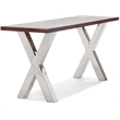 Finch Hamilton Wood and Metal Bench Dark Walnut Brown