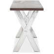Finch Hamilton Wood and Metal Bench Dark Walnut Brown