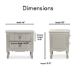 Finch Maslow Side Table with Two Drawers Gray