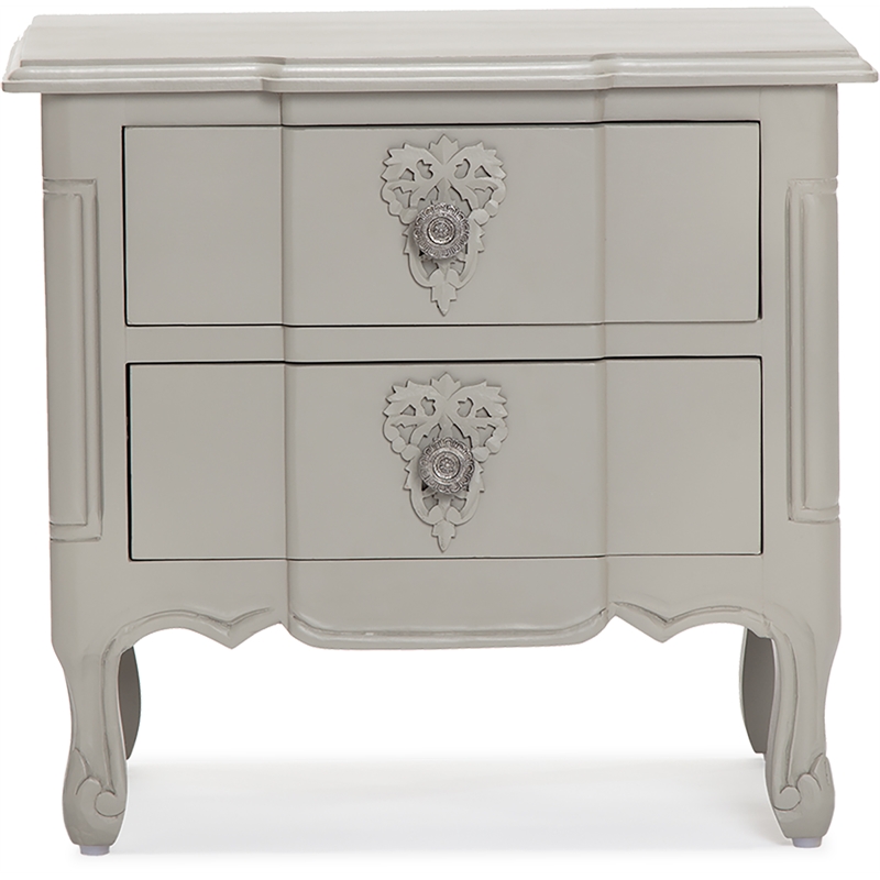 Finch Maslow Side Table with Two Drawers Gray