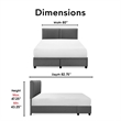 Finch Maxwell Storage Bed with Adjustable Height Headboard King Size Dark Gray