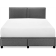 Finch Maxwell Storage Bed with Adjustable Height Headboard King Size Dark Gray