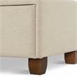 Finch Maxwell Storage Bed with Adjustable Height Headboard Queen Size Beige