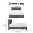 Finch Maxwell Storage Bed with Adjustable Height Headboard Queen Size Dark Gray