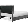 Finch Maxwell Storage Bed with Adjustable Height Headboard Queen Size Dark Gray