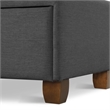 Finch Maxwell Storage Bed with Adjustable Height Headboard Queen Size Dark Gray