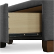 Finch Maxwell Storage Bed with Adjustable Height Headboard Queen Size Dark Gray