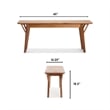 Finch Stratford Mid Century Entryway Bench Walnut Brown