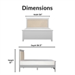 Finch Westport Solid Wood Platform Bed Frame Queen Size in Gray