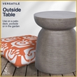 Finch Clayton Cement Pedestal Side Table with Modern Hourglass Design Gray