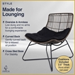 Finch Errol Woven Rattan 3pc Lounge Chair & Coffee Table Patio Set Black