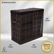 Finch Double Sturdy Laundry Hamper with Lid & Handles Basket Dark Brown