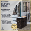 Finch Double Sturdy Laundry Hamper with Lid & Handles Basket Dark Brown