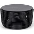 Finch Wyred Rattan Side Table with Removable Lid Hourglass Wicker Base Black