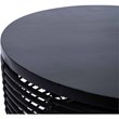Finch Wyred Rattan Side Table with Removable Lid Hourglass Wicker Base Black