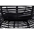 Finch Wyred Rattan Side Table with Removable Lid Hourglass Wicker Base Black