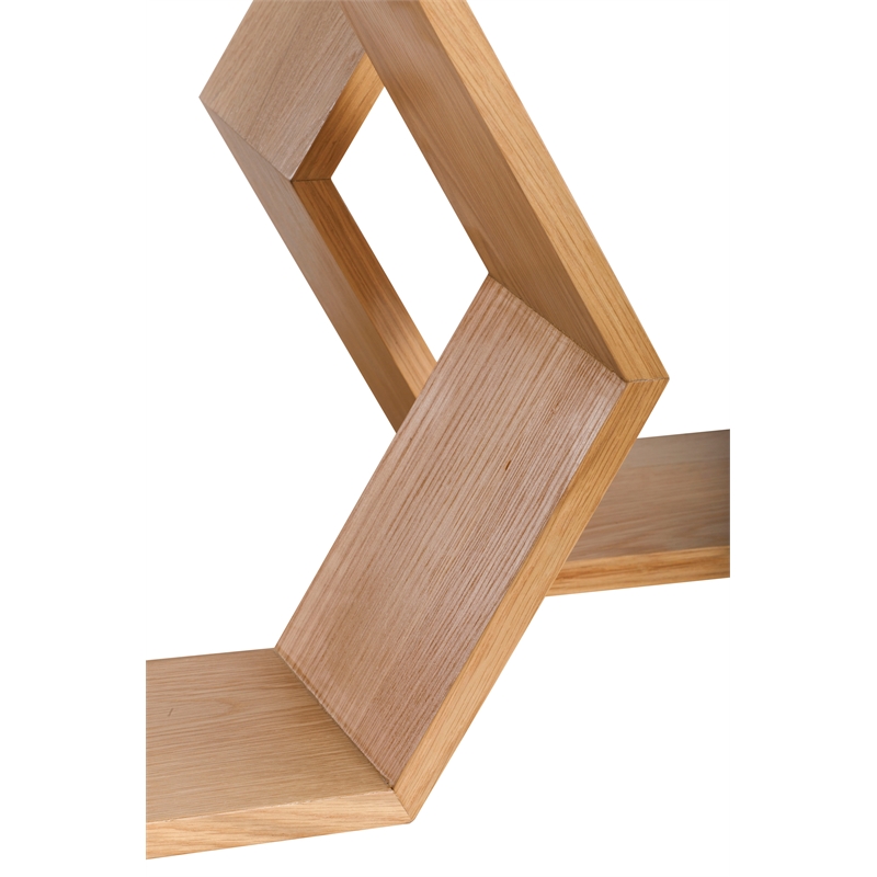 Universal Expert Abacus Hexagon Shelves Set of 3 Modern Oak
