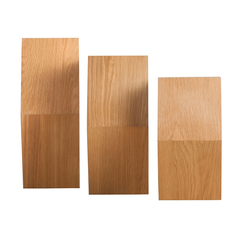 Universal Expert Abacus Hexagon Shelves Set of 3 Modern Oak