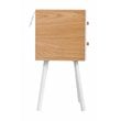 Universal Expert Abacus 2 Drawer Side Table Modern Oak and White