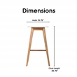 Universal Expert Abacus Barstool Modern Oak and White