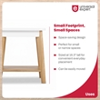 Universal Expert Remus Square Side Table Modern Oak Wood White Color