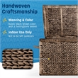Click365 Storage Trunk Farmhouse Style Large Deep Woven Black Washed Wicker