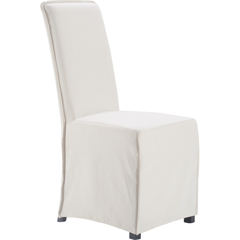 Finch Grayson Parsons Dining Chairs with Removable Slipcover Set of 2 Ivory