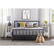 ClickDecor Evans Modern Metal Platform King Bed in Black