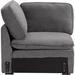 Click Decor Modular Fabric Corner Chair in Charcoal