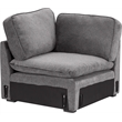 Click Decor Modular Fabric Corner Chair in Charcoal