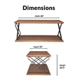 ClickDecor Brooks Coffee Table Brown