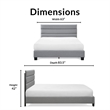 ClickDecor Hudson Upholstered Bed Queen Gray