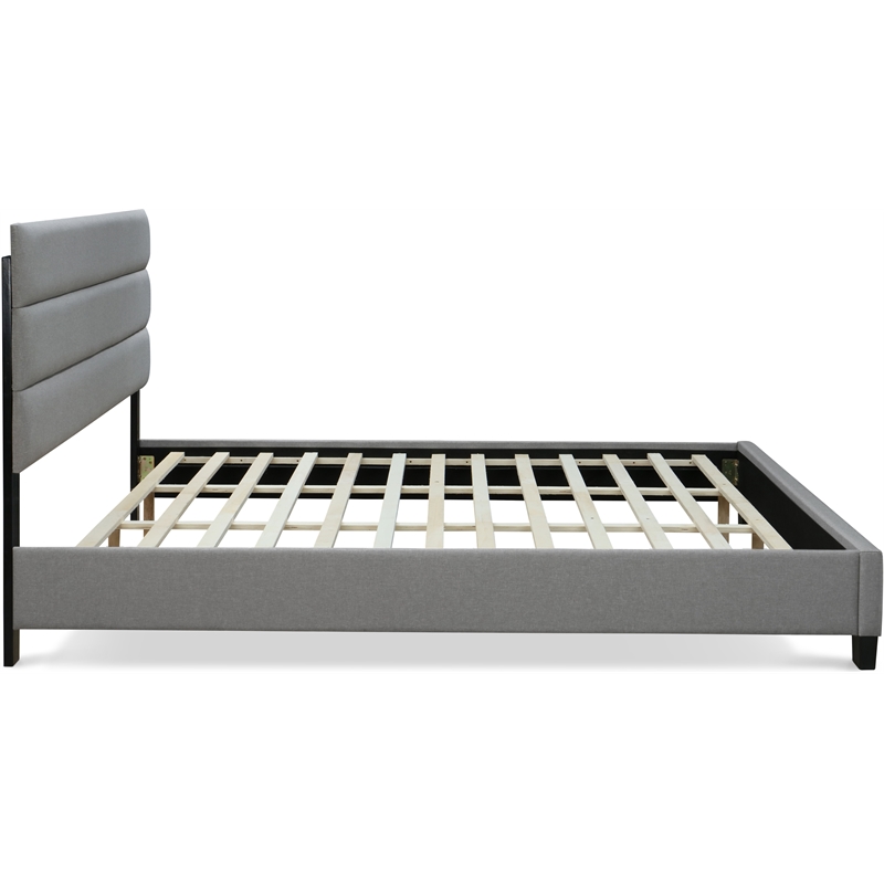 ClickDecor Hudson Upholstered Bed King Gray