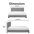 ClickDecor Hudson Upholstered Bed King Gray