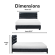 ClickDecor Hudson Leather Bed Queen Black