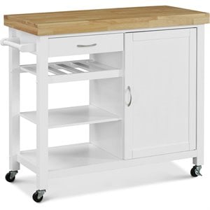 ClickDecor Denver Kitchen Cart White