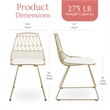Adore Decor Vivi Dining Chair Set of 2 Gold
