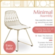 Adore Decor Vivi Dining Chair Set of 2 Gold